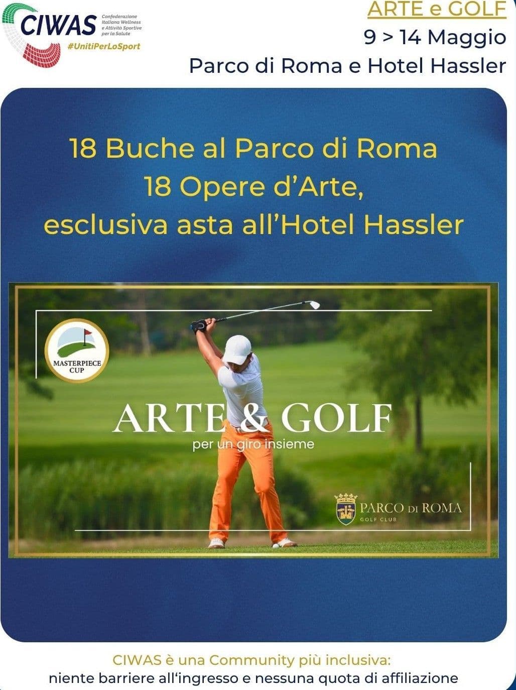 Arte & Golf: a Roma il campo da golf si trasforma in una galleria