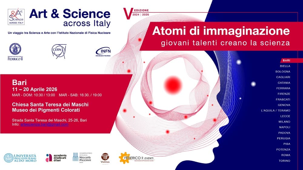 Bari: "Atomi di Immaginazione" – mostra di arte e scienza curata dagli