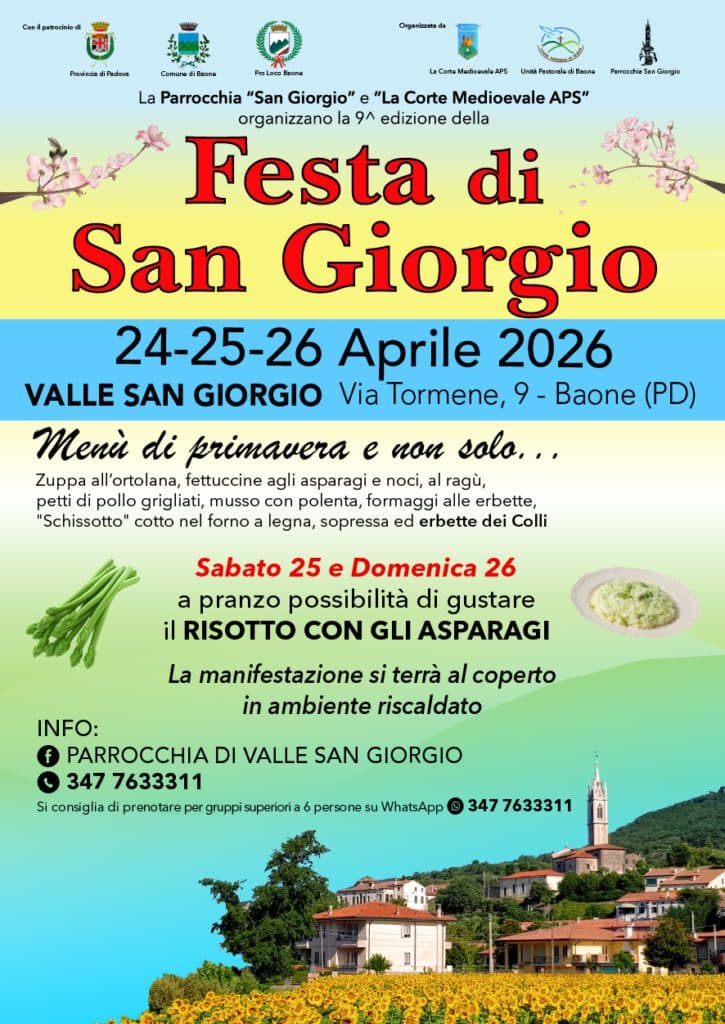 Festa di San Giorgio a Valle San Giorgio (Baone) — 24-26 aprile 2026