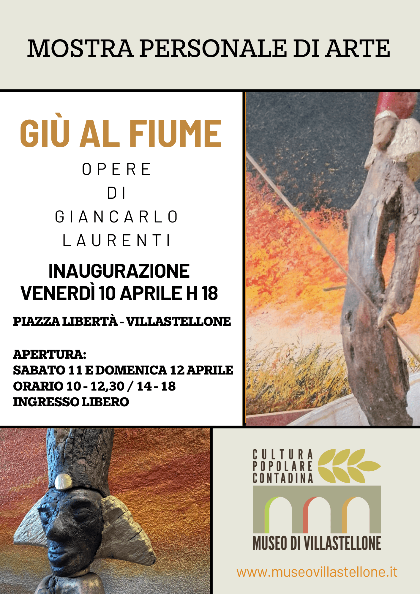 Giù al fiume: mostra personale di Giancarlo Laurenti a Villastellone