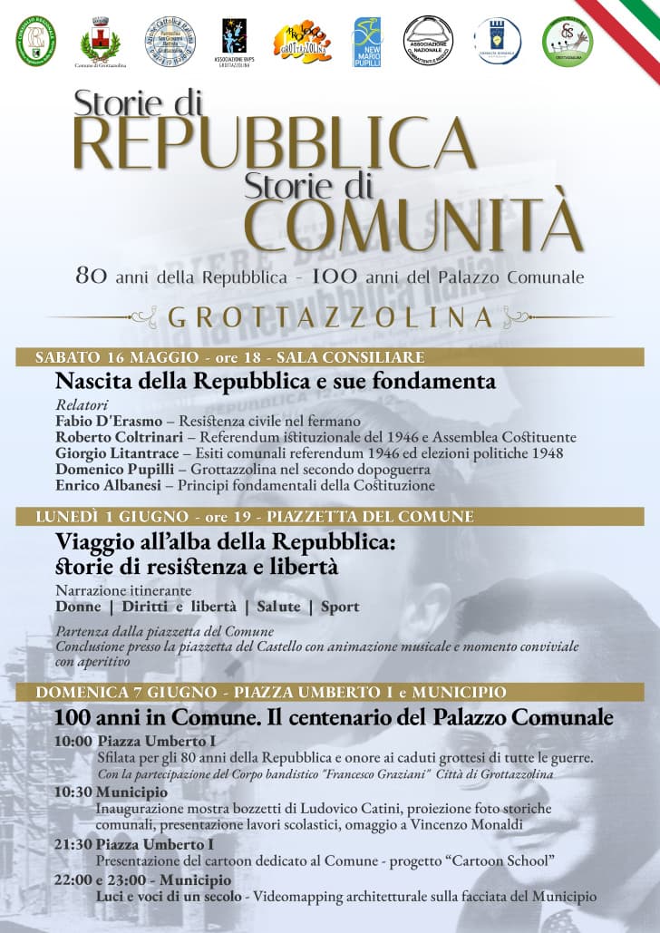 Grottazzolina celebra l’80° della Repubblica e i 100 anni del Palazzo