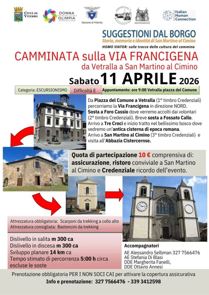 Homo Viator: camminata sulla Via Francigena da Vetralla a San Martino