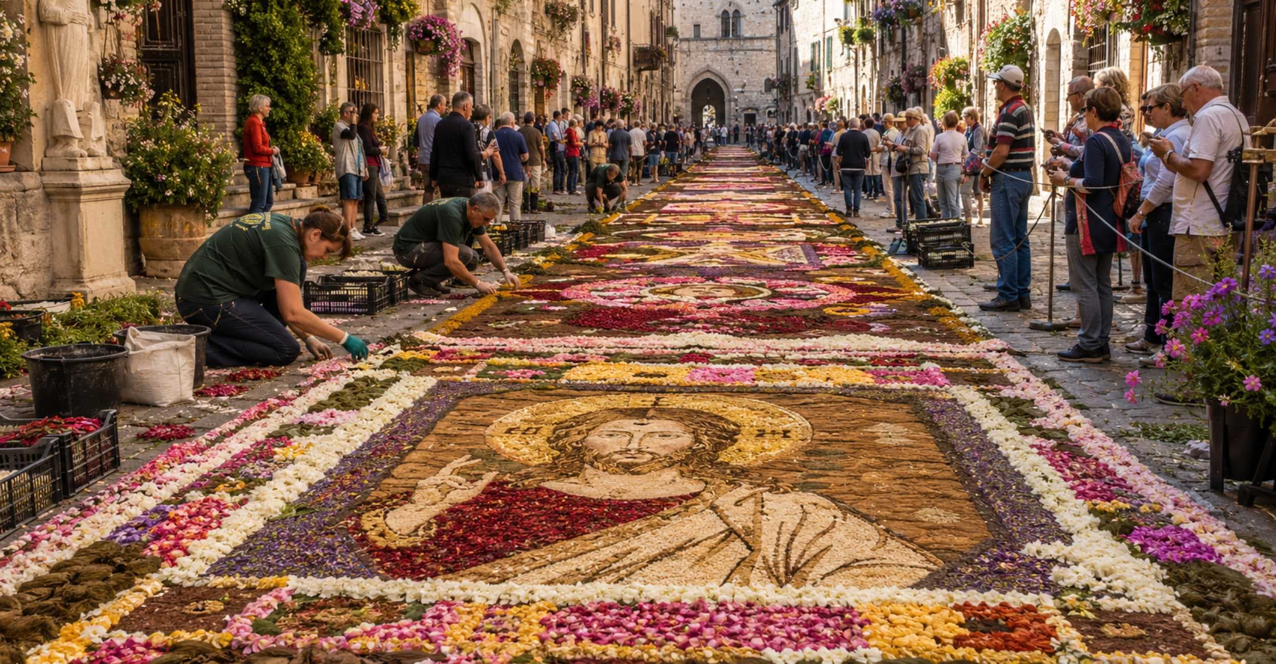 Infiorate di Spello 2026: programma, date e consigli per visitare i