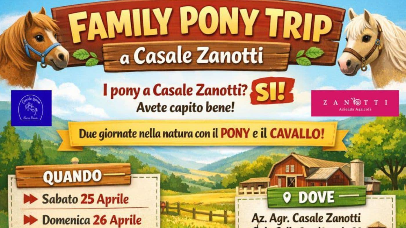 Ponte del 25 aprile a Moscufo: Family Pony Trip con pranzo e giochi per