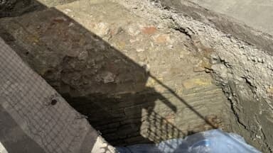 Ritrovamento di un tratto del muro della Fortezza nel cantiere di viale