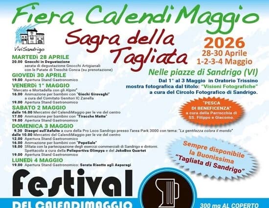 Sagra della Tagliata - Fiera CalendiMaggio a Sandrigo (VI)