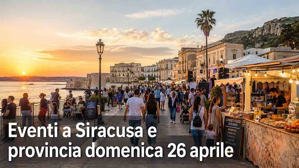 Siracusa, domenica 26 aprile 2026: eventi family‑friendly e idee per la