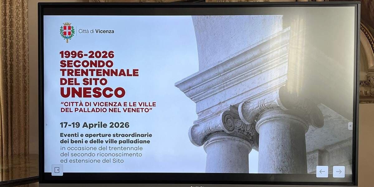 Vicenza e le Ville del Palladio: weekend di visite ed eventi per il 30°
