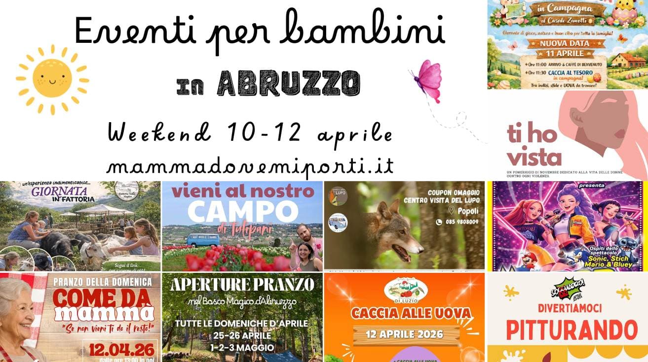 Weekend in Abruzzo per famiglie: attività e laboratori 10-11-12 aprile