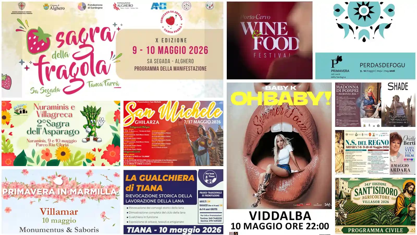 Weekend in Sardegna: sagre, feste e appuntamenti (8-10 maggio 2026)